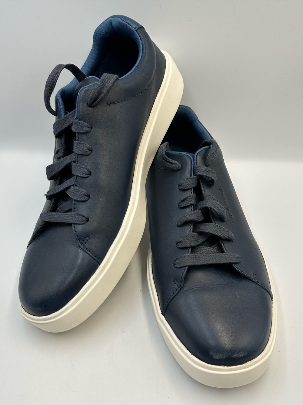 Cole Haan Blue Leather Sneaker Grand Crosscourt Traveler Mens 10 Comfort Casual